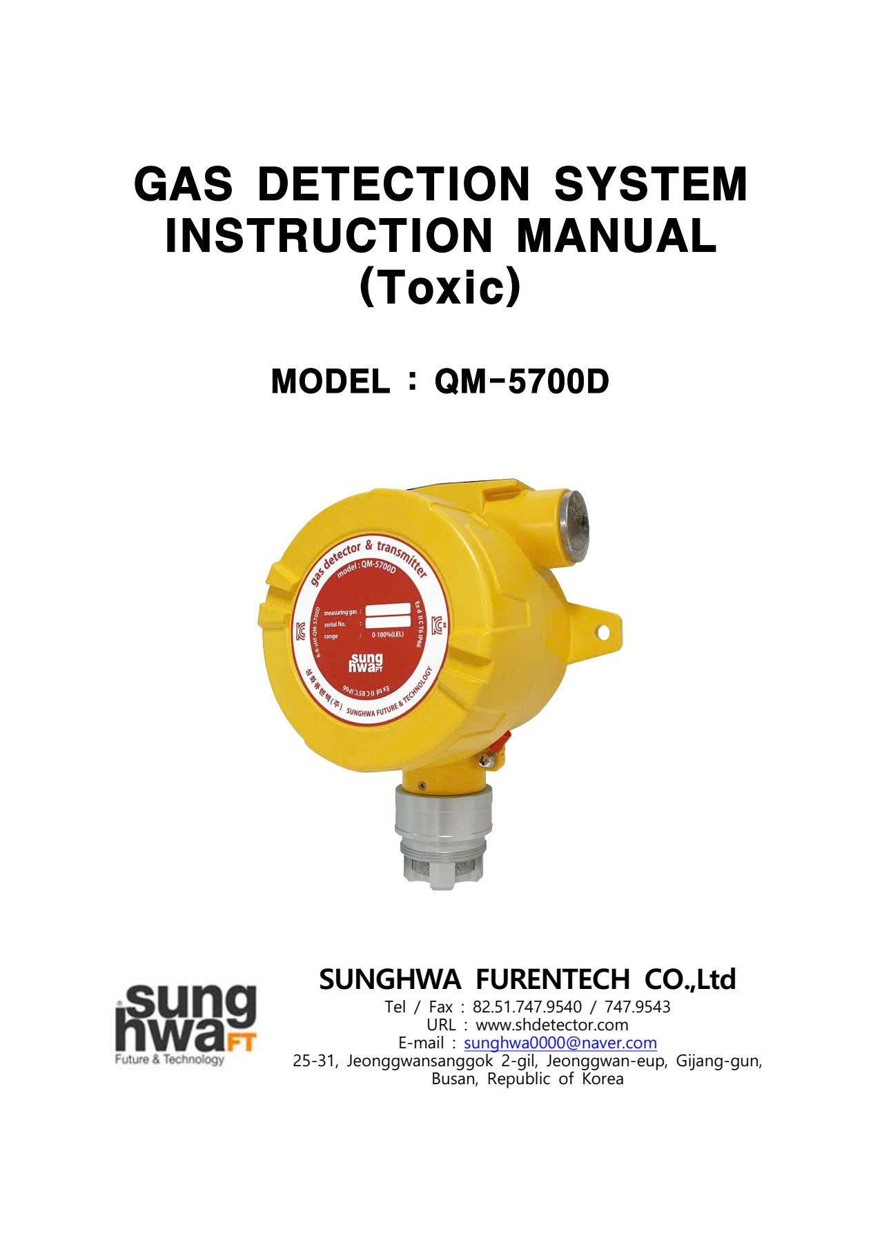 Sơ đồ nguyên lý đầu dò khí QM 5700